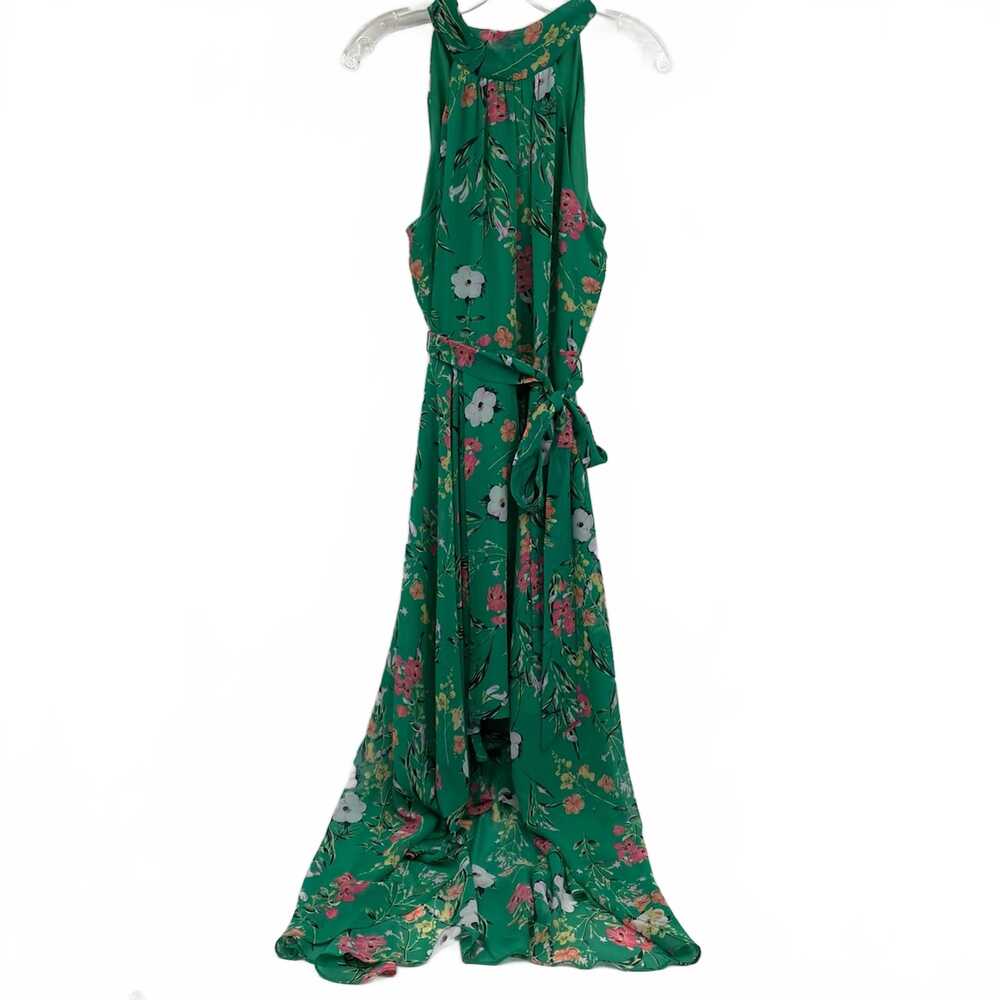 Eliza J Floral Mock Neck Hi-Low Maxi Dress | Size 10 Regular